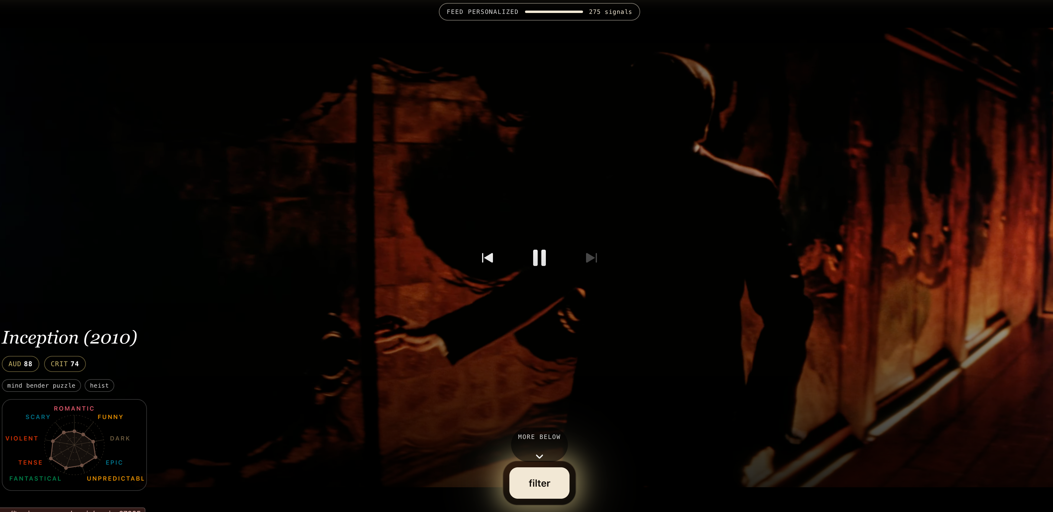 Cinemap web feed — a personalized, login-free For You feed